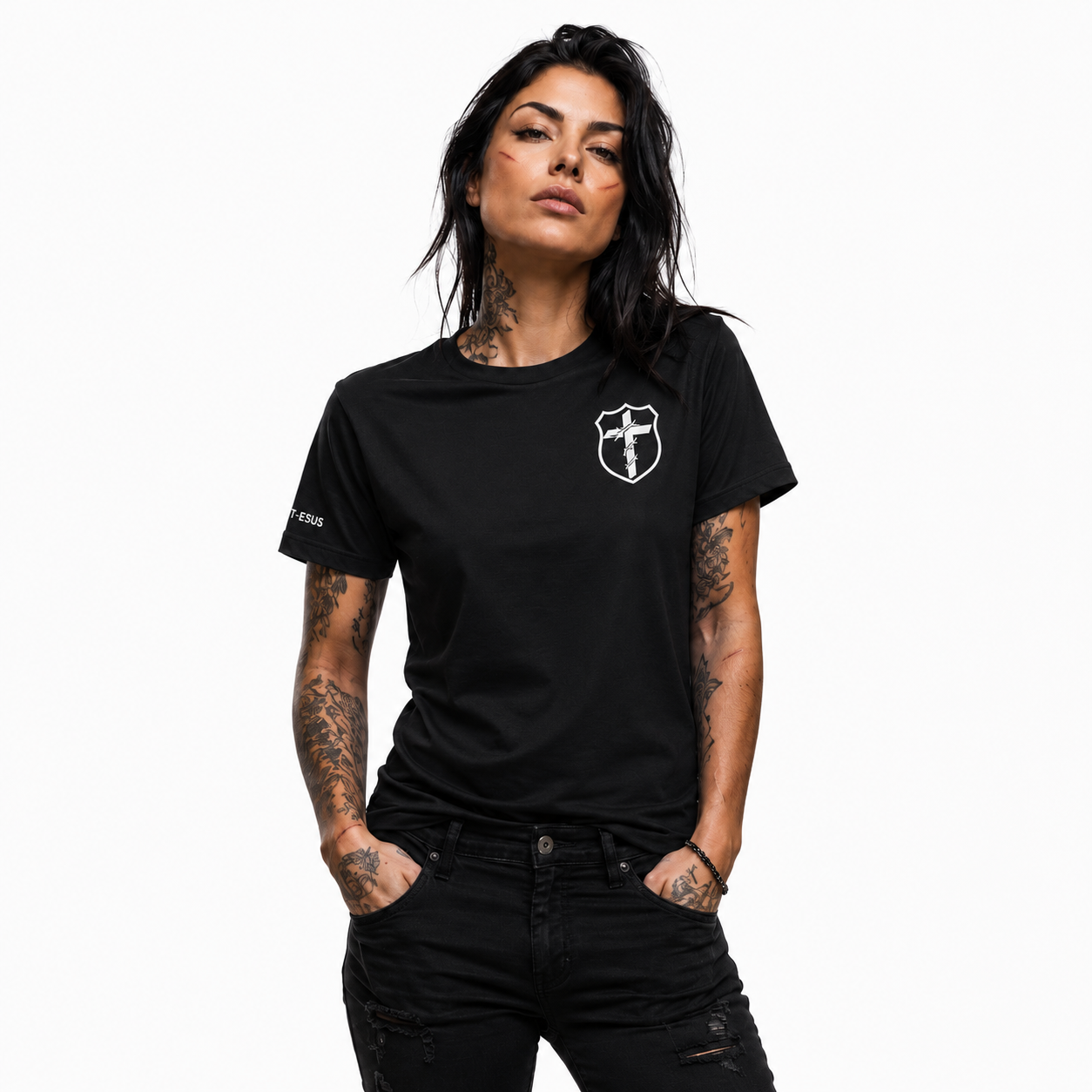Strength & Shield Christian Streetwear T-Shirt | Psalm 28:7 Unisex t-shirt