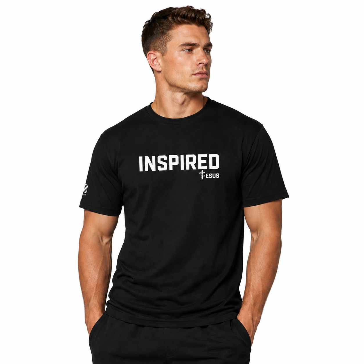 Inspired Strength Christian Sports T-Shirt | Philippians 4:13 DryBlend® Tee